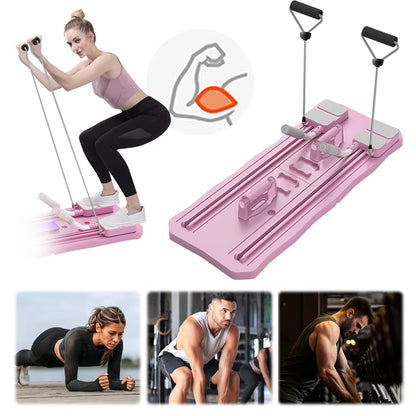 Multifunctional Fitness Board Exercise Machine Pilate Non Slip Abdominal Board Workout Board Push up Board for Full Body Workout